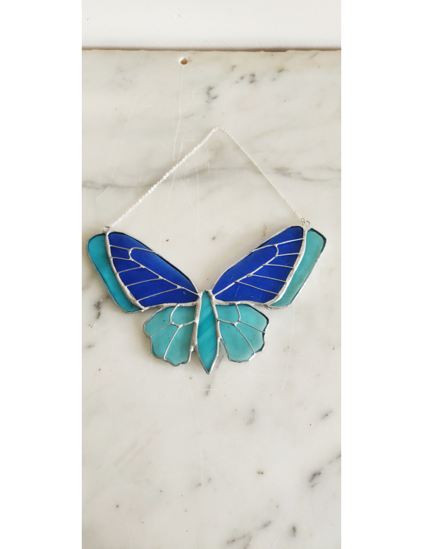 Grote vlinder - blauw 